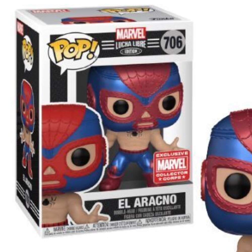 Funko Pop! - Marvel Lucha Libre Edition - El Aracno 706, Exclusive Marvel CC